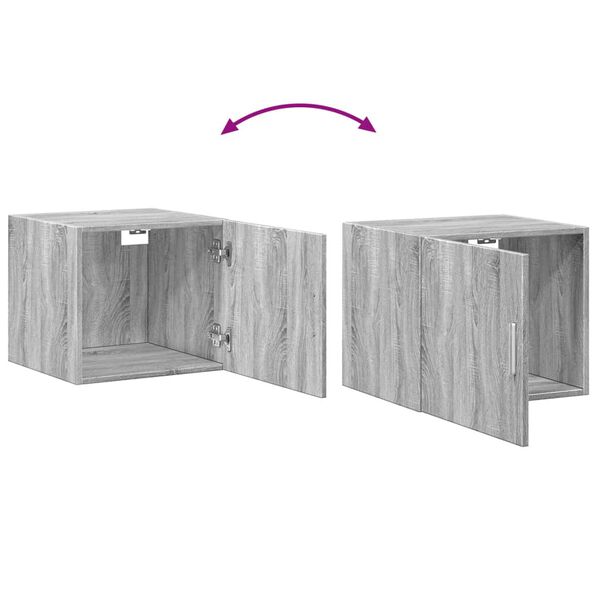 vidaXL Ντουλάπι Τοίχου Γκρι Sonoma 45x42,5x40 εκ. Επεξεργασμένο Ξύλο