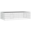 vidaXL Κλουβί Κουνελιών 2 Πάνελ 220x110x55 εκ. από Γαλβανισμένο Σίδερο