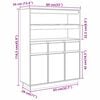 vidaXL Ντουλάπι Ψηλό Λευκό 89x34x116,5 εκ. από Μασίφ Ξύλο Πεύκου