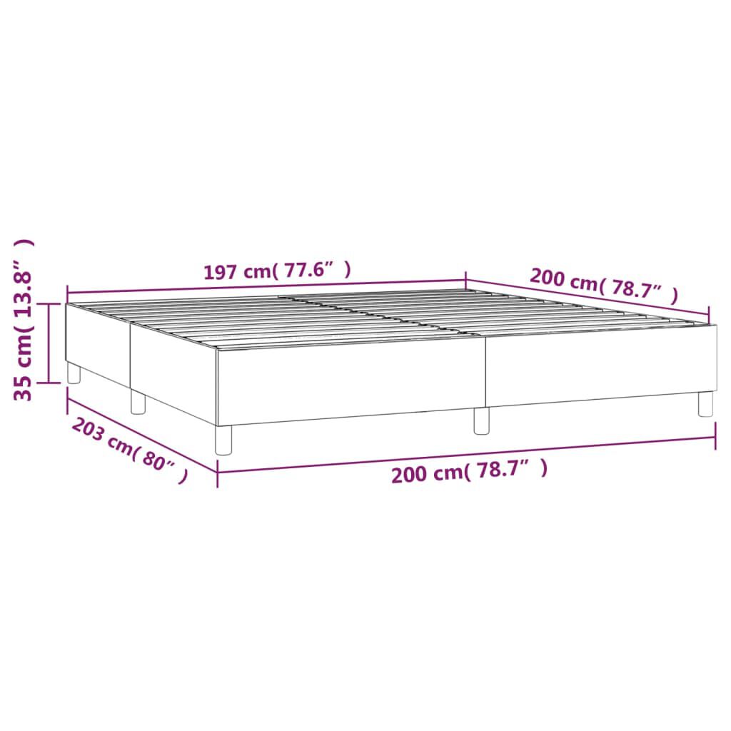 vidaXL Σκελετός Κρεβατιού Χωρίς Στρώμα Taupe 200x200 εκ.Υφασμάτινο