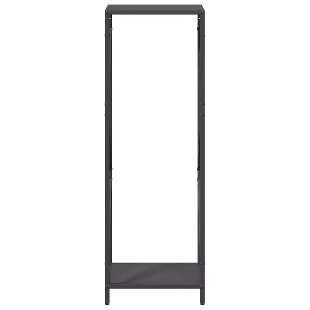 vidaXL Ράφι για καυσόξυλα Μαύρο 34x25x100 cm Ατσάλι ψυχρής έλασης
