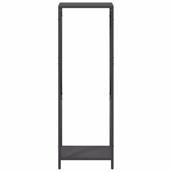 vidaXL Ράφι για καυσόξυλα Μαύρο 34x25x100 cm Ατσάλι ψυχρής έλασης