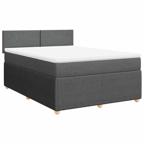 vidaXL &Kappa;&rho;&epsilon;&beta;ά&tau;&iota; Boxspring &mu;&epsilon; &Sigma;&tau;&rho;ώ&mu;&alpha; &Sigma;&kappa;&omicron;ύ&rho;&omicron; &Gamma;&kappa;&rho;&iota; 140x190 &epsilon;&kappa;. &Upsilon;&phi;&alpha;&sigma;&mu;ά&tau;&iota;&nu;&omicron;