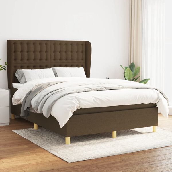 vidaXL &Kappa;&rho;&epsilon;&beta;ά&tau;&iota; Boxspring &mu;&epsilon; &Sigma;&tau;&rho;ώ&mu;&alpha; &Sigma;&kappa;&omicron;ύ&rho;&omicron; &Kappa;&alpha;&phi;έ 140x200 &epsilon;&kappa; &Upsilon;&phi;&alpha;&sigma;&mu;ά&tau;&iota;&nu;&omicron;