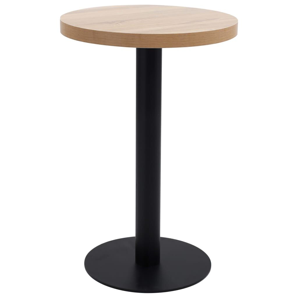 vidaXL Τραπέζι Bistro Ανοιχτό Καφέ 50 εκ. από MDF