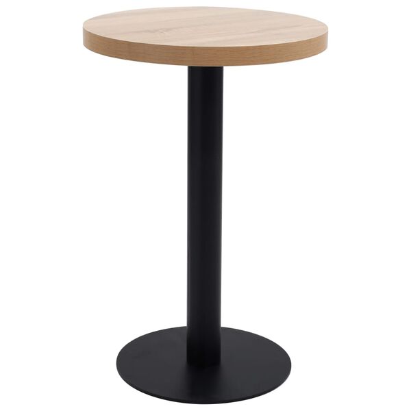 vidaXL Τραπέζι Bistro Ανοιχτό Καφέ 50 εκ. από MDF