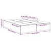 vidaXL Σκελετός Κρεβατιού artisan δρυς 150 x 200 cm Επεξεργασμένο ξύλο