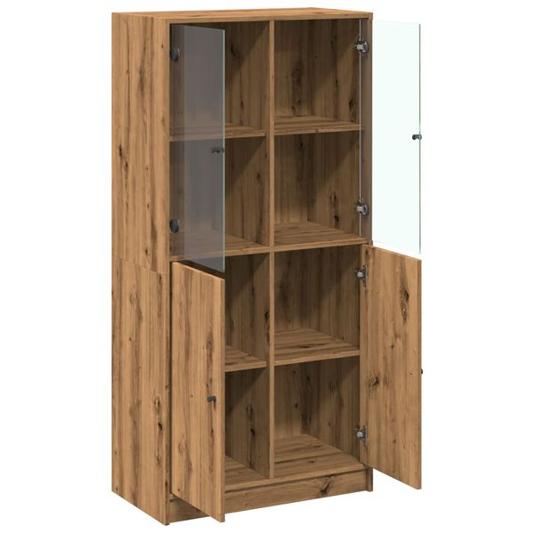 vidaXL Ντουλάπα με Πόρτες Αρτισιανή Δρυς 68x37x142 εκ. Επεξ. Ξύλο