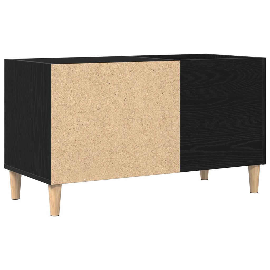 vidaXL Ντουλάπα δίσκων Μαύρο Δρυς 84,5x38x48 εκ Επεξεργασμένο ξύλο
