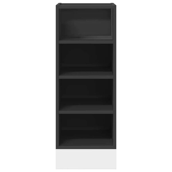 vidaXL Ντουλάπι "Riga" Μαύρο 30x44,5x81,5 εκ. από Τεχνητό Ξύλο