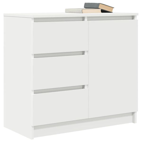 vidaXL Συρταριέρα με Συρτάρια Λευκή 71x35x65 εκ. από Επεξ. Ξύλο