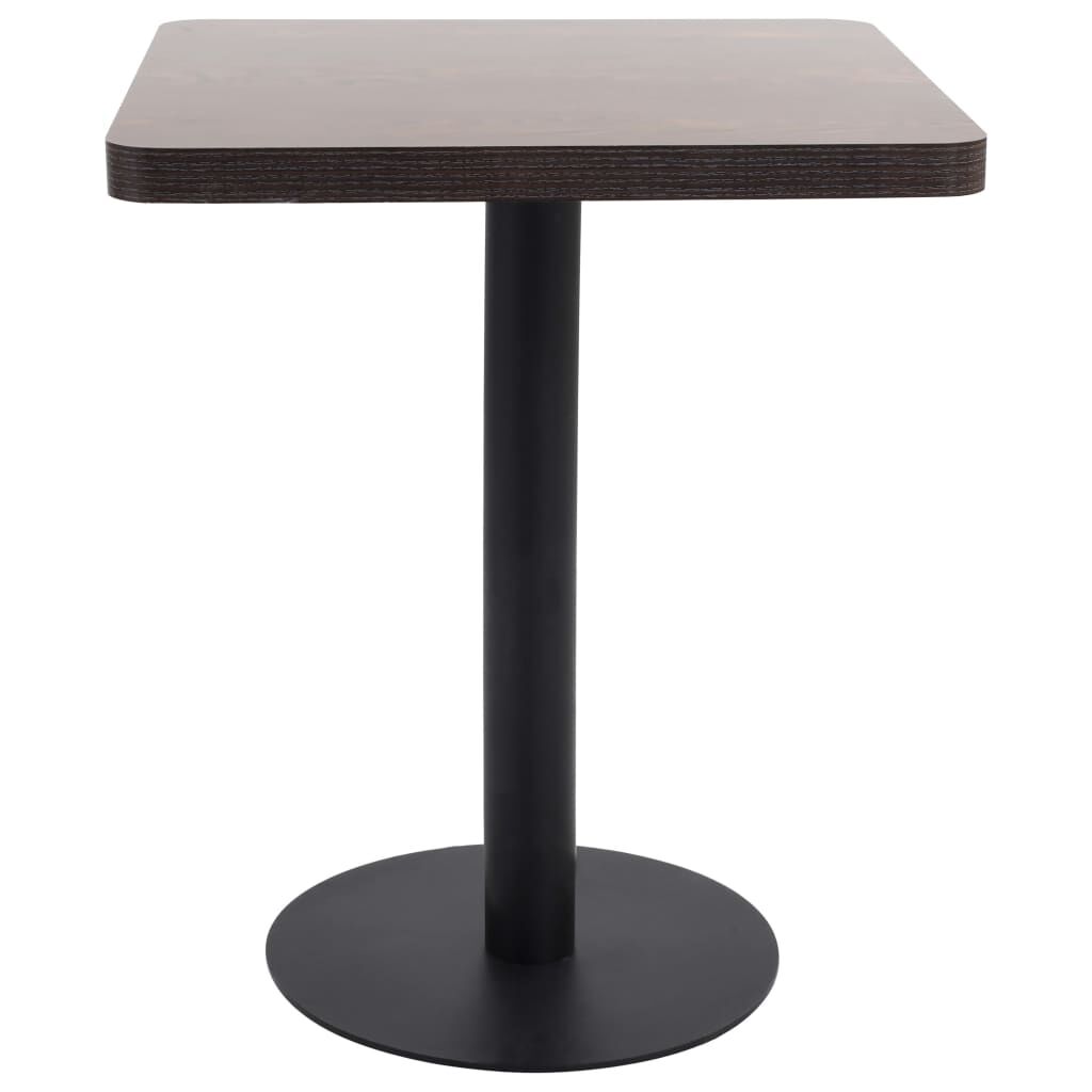 vidaXL Τραπέζι Bistro Σκούρο Καφέ 60 x 60 εκ. από MDF