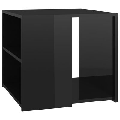 vidaXL Τραπέζι Βοηθητικό Γυαλιστερό Μαύρο 50 x 50 x 45 εκ. Μοριοσανίδα