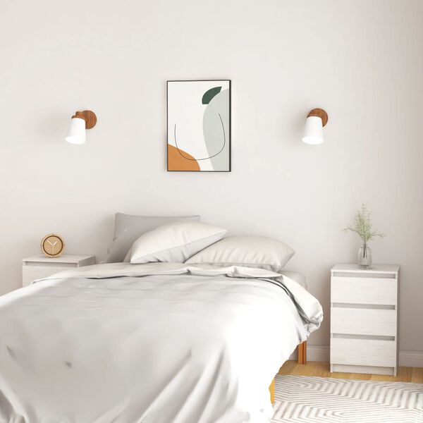 vidaXL &Kappa;&omicron;&mu;&omicron;&delta;ί&nu;&alpha; 2 &tau;&epsilon;&mu;. &Lambda;&epsilon;&upsilon;&kappa;ά 40 x 29,5 x 64 &epsilon;&kappa;. &alpha;&pi;ό &Mu;&alpha;&sigma;ί&phi; &Xi;ύ&lambda;&omicron; &Pi;&epsilon;ύ&kappa;&omicron;&upsilon;