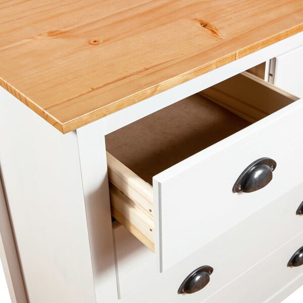 vidaXL Μπουφές Hill Λευκός 79x40x80 εκ. από Μασίφ Ξύλο Πεύκου
