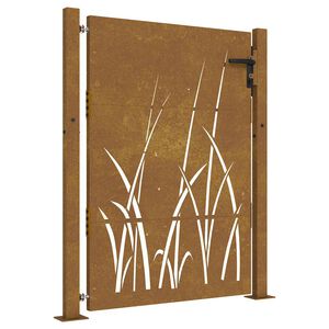 vidaXL &Pi;ό&rho;&tau;&alpha; &Kappa;ή&pi;&omicron;&upsilon; &mu;&epsilon; &Sigma;&chi;έ&delta;&iota;&omicron; &Chi;ό&rho;&tau;&omicron;&upsilon; &alpha;&pi;ό &Alpha;&tau;&sigma;ά&lambda;&iota; Corten 100x150 &epsilon;&kappa;.