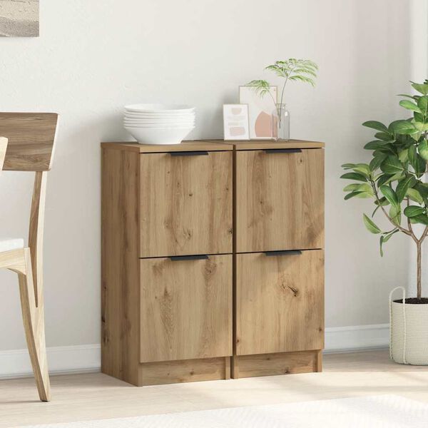 vidaXL Sideboards 2 &tau;&epsilon;&mu;ά&chi;&iota;&alpha; Artisan Oak 30x30x70cm &Kappa;&alpha;&tau;&alpha;&sigma;&kappa;&epsilon;&upsilon;&alpha;&sigma;&mu;έ&nu;&omicron; &xi;ύ&lambda;&omicron;