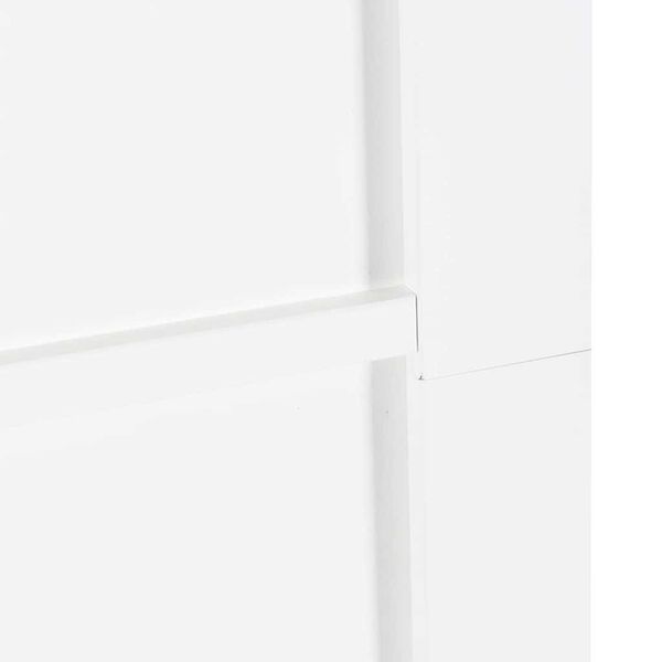 vidaXL Σετ Συρόμενης Πόρτας Λευκό και μαύρο 86 x 198.5 cm