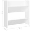 vidaXL Παπουτσοθήκες Τοίχου 4 τεμ. Λευκές 60x18x60 εκ. από Επεξ. Ξύλο