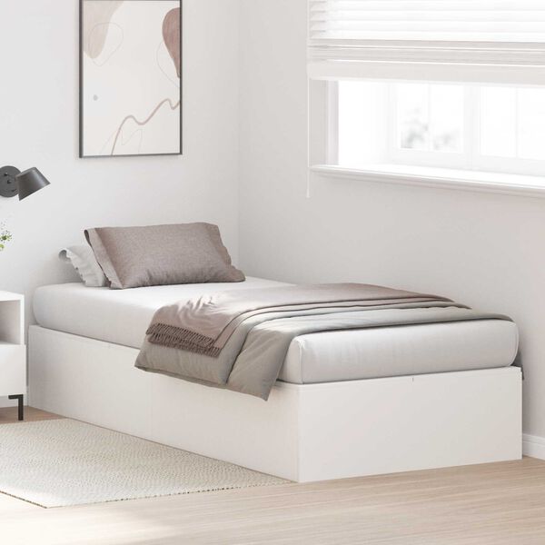 vidaXL Κρεβάτι αποθήκης λευκό 90x190 cm