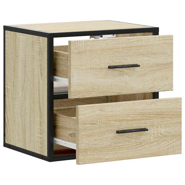 vidaXL Επίτοιχα κομοδίνα 2 τεμάχια Sonoma Oak 40x31x39,5 cm