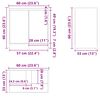 vidaXL Ντουλάπι Νιπτήρα Γκρι του Σκυροδέματος 60x33x61 εκ. Επεξ. Ξύλο