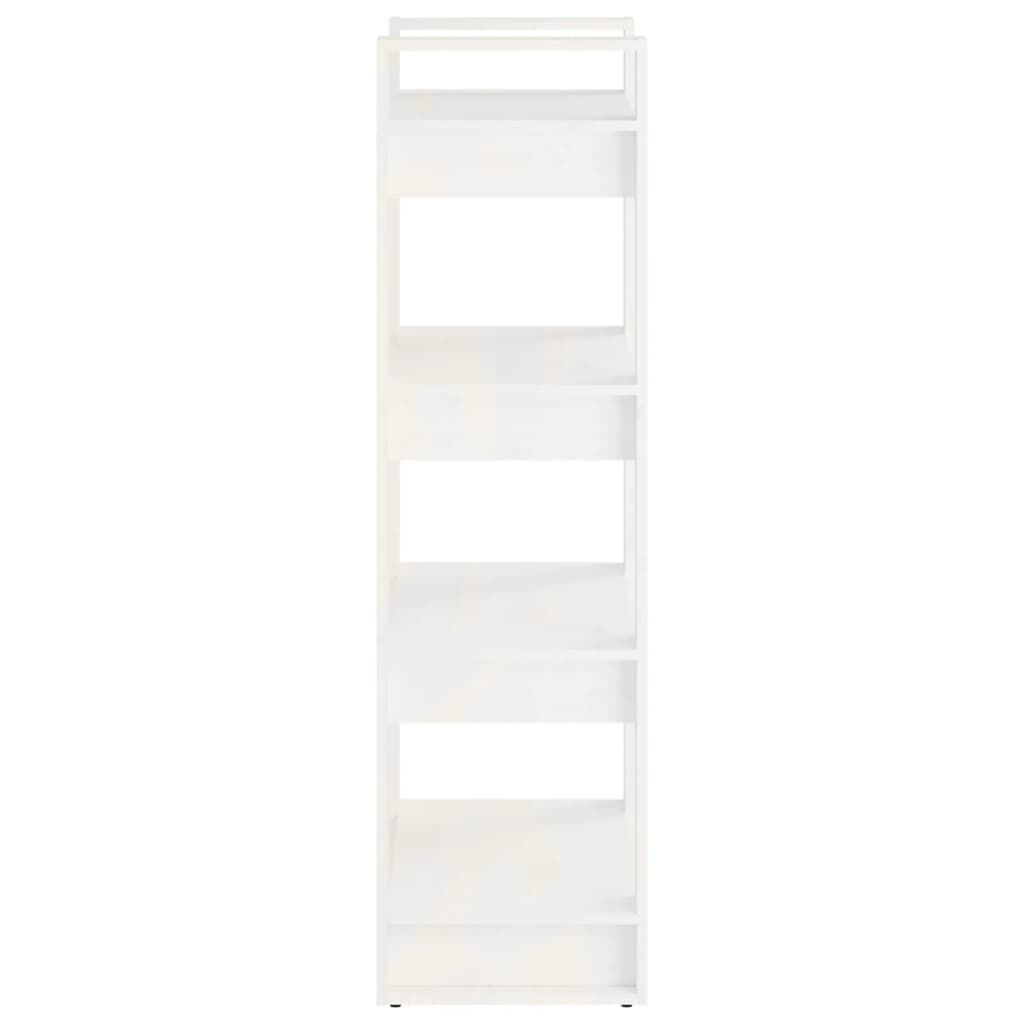 vidaXL Βιβλιοθήκη/Διαχωριστικό Χώρου Λευκό 60x35x125 εκ. Μασίφ Ξύλο