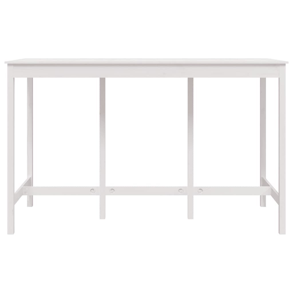 vidaXL Τραπέζι Μπαρ Λευκό 180 x 80 x 110 εκ. από Μασίφ Ξύλο Πεύκου