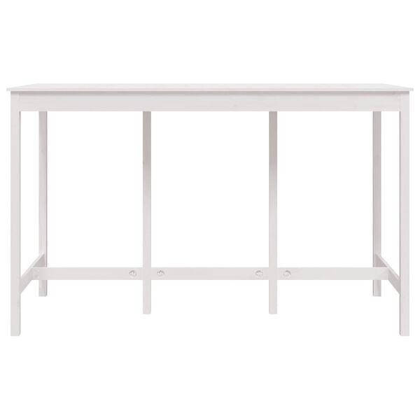 vidaXL Τραπέζι Μπαρ Λευκό 180 x 80 x 110 εκ. από Μασίφ Ξύλο Πεύκου