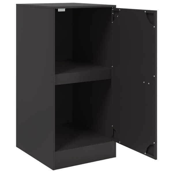 vidaXL Ντουλάπι Μαύρο 34,5x39x73 εκ. από Ατσάλι