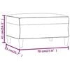 vidaXL Υποπόδιο Κρεμ 70x55x41 εκ. από Συνθετικό Δέρμα