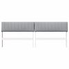 vidaXL Ταπετσαρισμένο κεφαλάρι Ανοιχτό γκρι 200 cm
