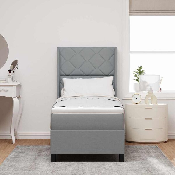 vidaXL &Kappa;&rho;&epsilon;&beta;ά&tau;&iota; &mu;&epsilon; &epsilon;&lambda;&alpha;&tau;ή&rho;&iota;&alpha; &mu;&epsilon; &sigma;&tau;&rho;ώ&mu;&alpha; &Alpha;&nu;&omicron;&iota;&chi;&tau;ό &gamma;&kappa;&rho;&iota; 90 x 190 cm ύ&phi;&alpha;&sigma;&mu;&alpha;