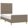 vidaXL Σκελετός Κρεβατιού Χωρίς Στρώμα Taupe 90x190 εκ. Υφασμάτινο
