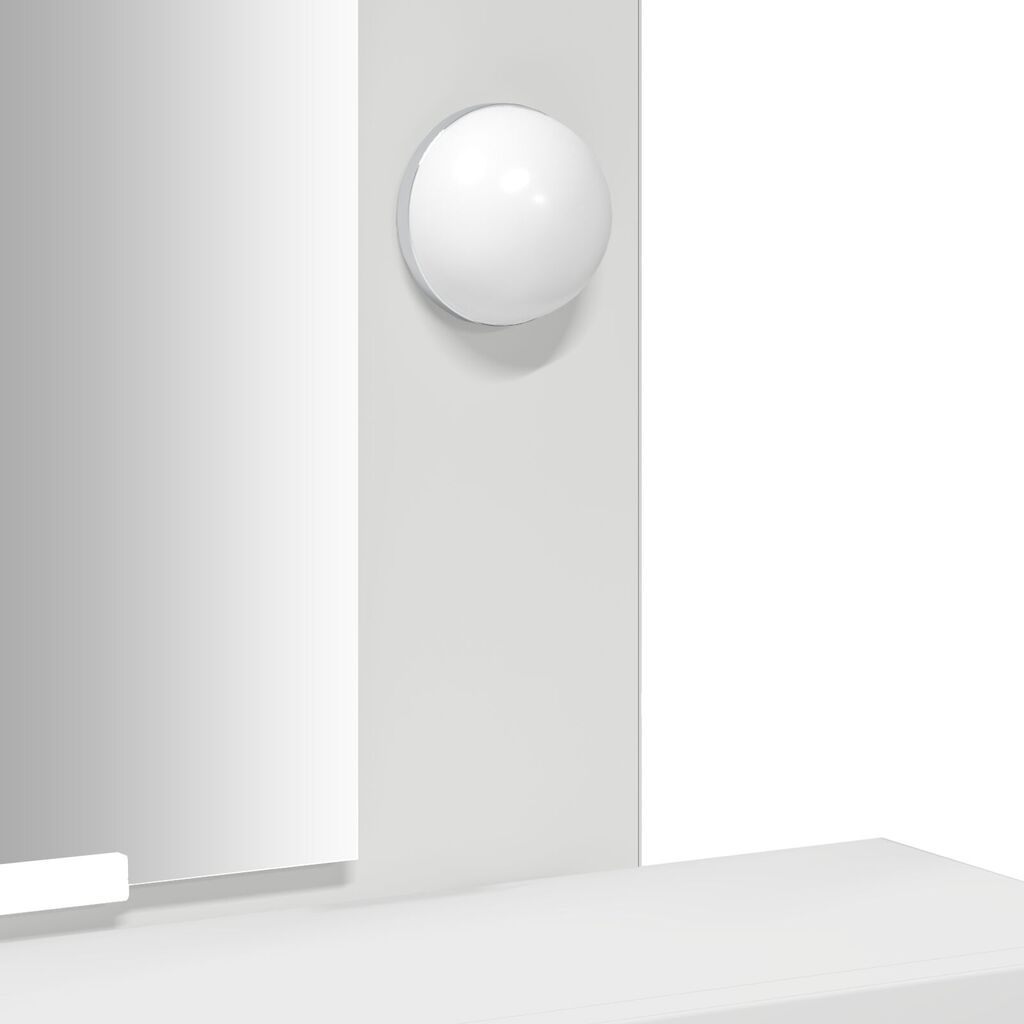 vidaXL Τουαλέτα με Φώτα LED Λευκή 50x41x140 εκ