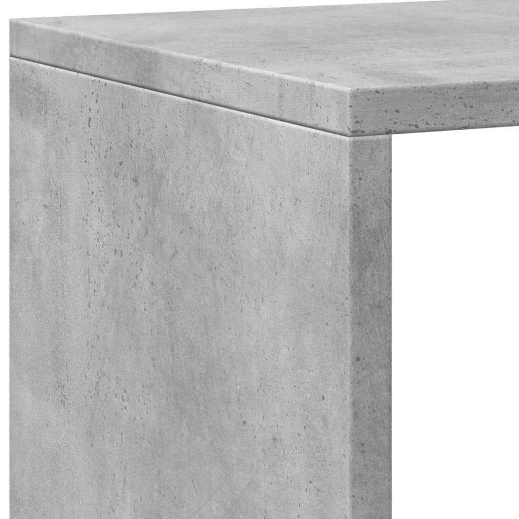 vidaXL Βιβλιοθήκη Γκρι Σκυρ. 137,5x29x137,5 εκ. Επεξεργασμένο Ξύλο