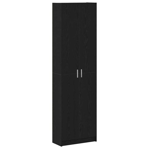 vidaXL Ντουλάπι Μαύρη δρυς 55 x 25 x 189 εκ. Επεξεργασμένο ξύλο