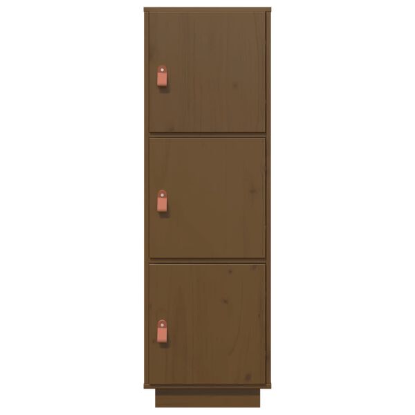 vidaXL Ντουλάπι Ψηλό Καφέ Μέλι 34x40x108,5 εκ. από Μασίφ Ξύλο Πεύκου