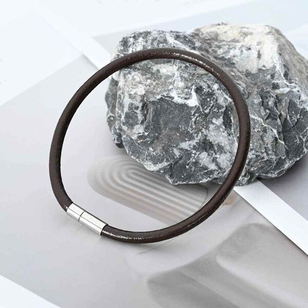 vidaXL Δερμάτινο σχοινί Σκούρο Καφέ Ø5 χιλ. x 10 μ. Δέρμα