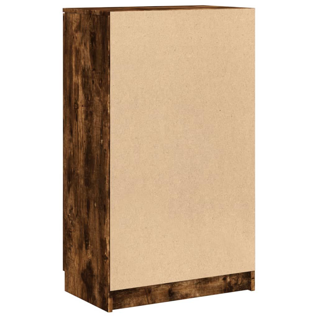 vidaXL Παπουτσοθήκη Καπνιστή Δρυς 59x35x100 εκ. από Επεξεργασμένο Ξύλο