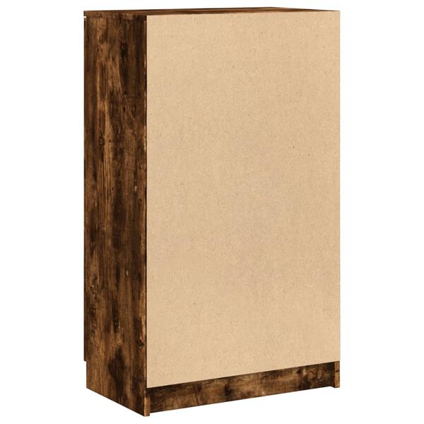 vidaXL Παπουτσοθήκη Καπνιστή Δρυς 59x35x100 εκ. από Επεξεργασμένο Ξύλο