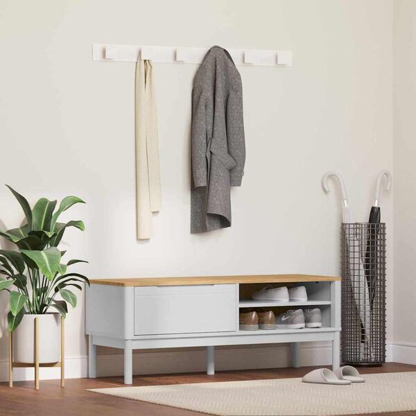 vidaXL &Pi;ά&gamma;&kappa;&omicron;&sigmaf; &Chi;&omega;&lambda; FLORO &Lambda;&epsilon;&upsilon;&kappa;ό 115 x 40 x 45 &epsilon;&kappa; &Sigma;&tau;&epsilon;&rho;&epsilon;ό &xi;ύ&lambda;&omicron; &pi;&epsilon;ύ&kappa;&omicron;&upsilon;