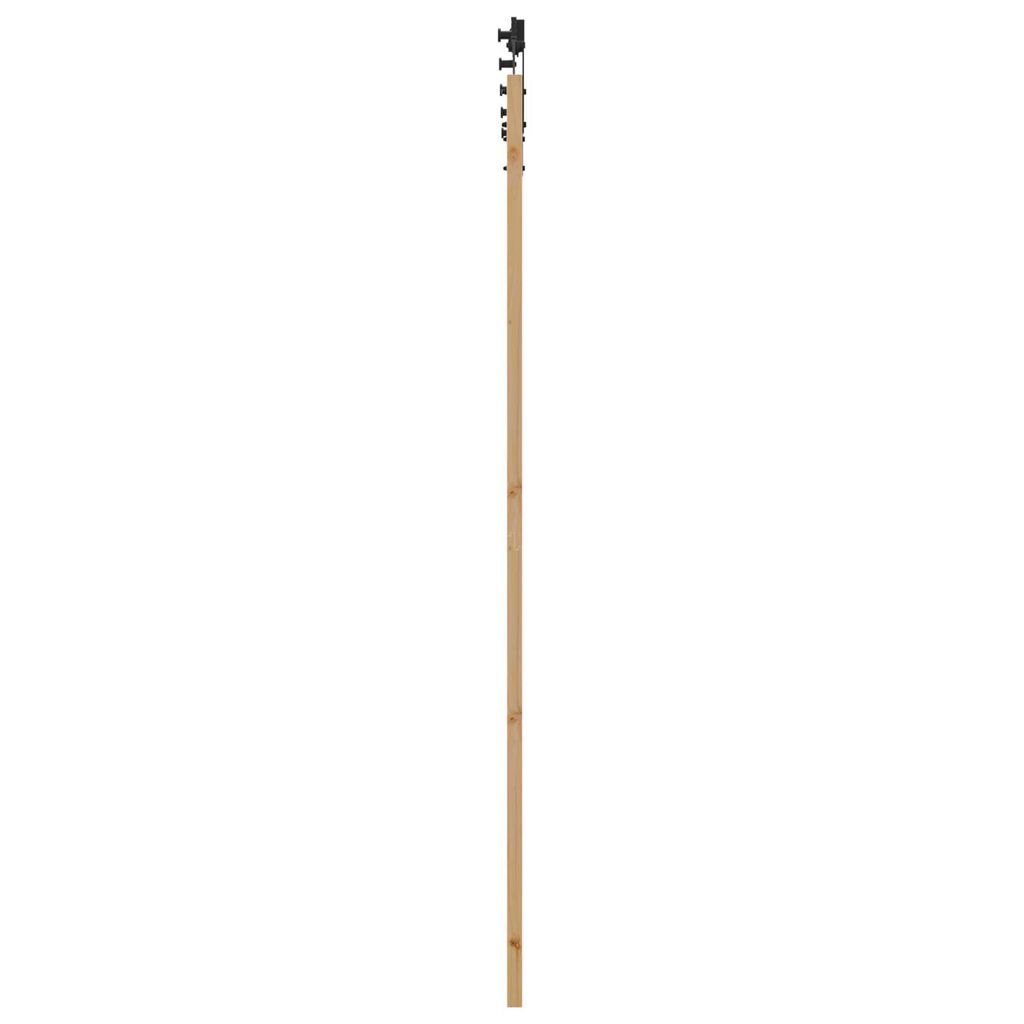 vidaXL Συρόμενη Πόρτα με Σετ Εξαρτημάτων 78x232 cm Μασίφ Ξύλο Πεύκου