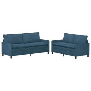 vidaXL &Sigma;&epsilon;&tau; &Kappa;&alpha;&nu;&alpha;&pi;έ 2 pcs &Mu;&pi;&lambda;&epsilon; &Beta;&epsilon;&lambda;&omicron;ύ&delta;&omicron;
