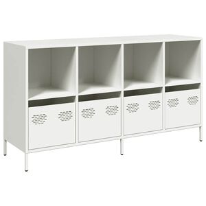 vidaXL Sideboard Λευκό 135x39x73,5 cm Ατσάλι ψυχρής έλασης
