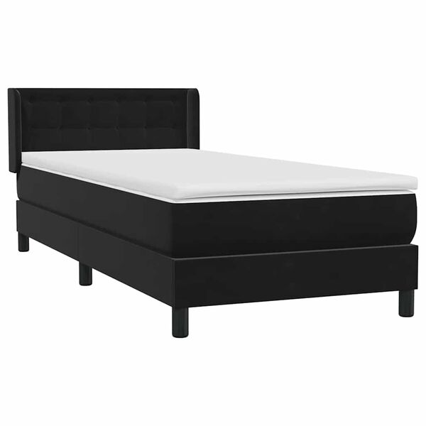 vidaXL &Kappa;&rho;&epsilon;&beta;ά&tau;&iota; Boxspring &mu;&epsilon; &Sigma;&tau;&rho;ώ&mu;&alpha; &Mu;&alpha;ύ&rho;&omicron; 90x210 &epsilon;&kappa;. &Beta;&epsilon;&lambda;&omicron;ύ&delta;&iota;&nu;&omicron;