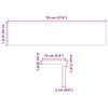 vidaXL Περβάζια παραθύρων 2 τεμ. Αν. Καφέ 70x15x2 εκ. Μασίφ Ξύλο Δρυός