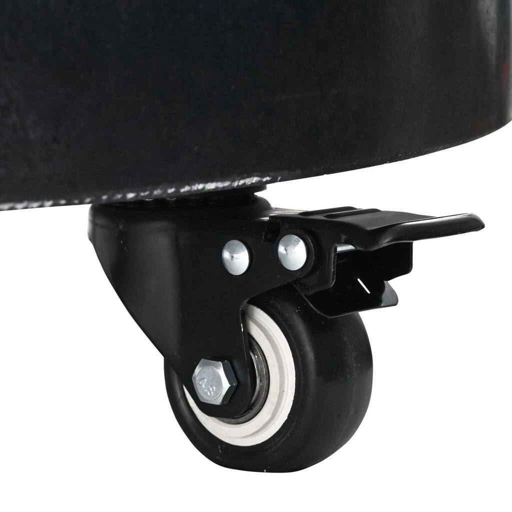 vidaXL Βάση Ομπρέλας με Ρόδες για Πόλους Ø38/48mm Μαύρη Γρανίτη 30 kg Στρογγυλή
