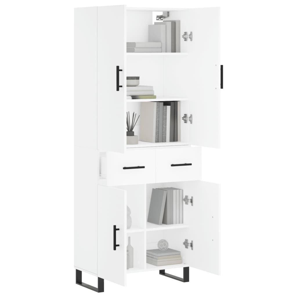 vidaXL Ντουλάπι Λευκό 69,5x34x180 εκ. από Επεξεργασμένο Ξύλο