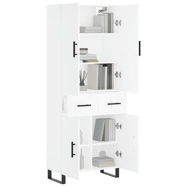 vidaXL Ντουλάπι Λευκό 69,5x34x180 εκ. από Επεξεργασμένο Ξύλο